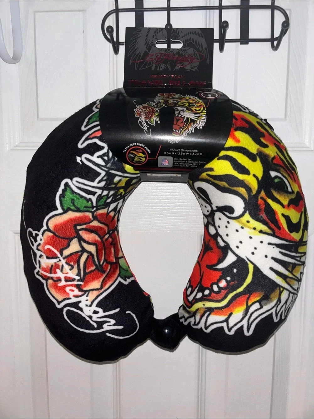 Tiger & Rose Travel Neck Pillow - Black, Yellow, Red NWT